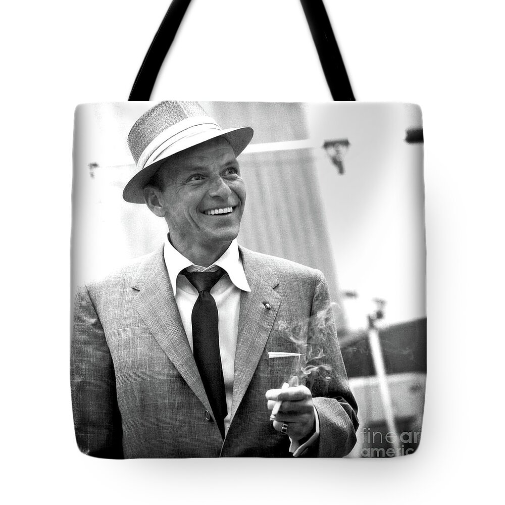 Sinatra Tote Bag featuring the photograph Sinatra in Rehearsals by Doc Braham