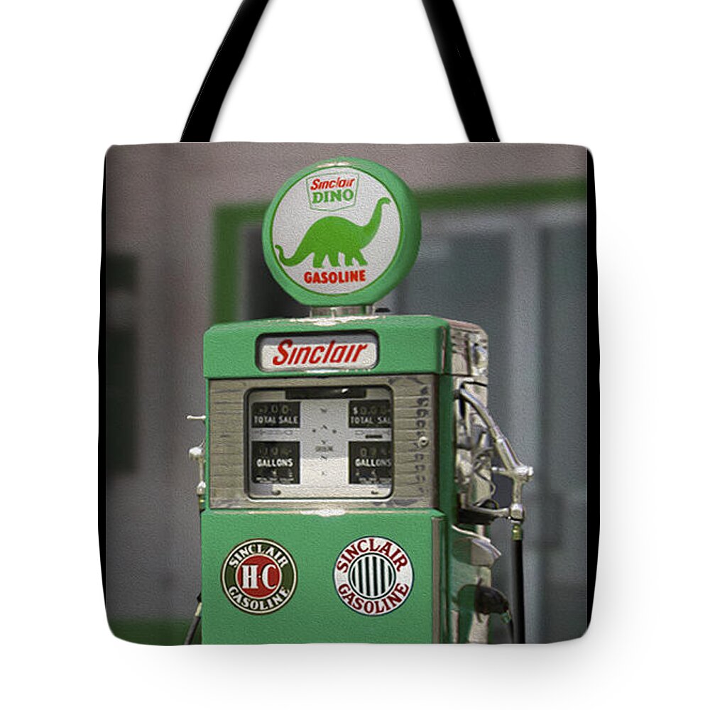 Sinclair Gasoline Tote Bag featuring the photograph Sinclair Gasoline - Wayne Double Pump by Mike McGlothlen