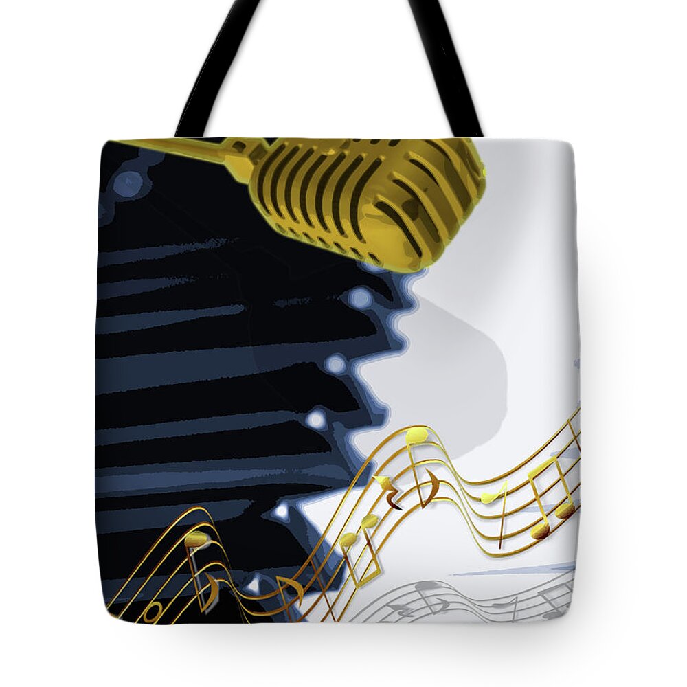 Mic Tote Bag featuring the photograph Sing along by Adriana Zoon