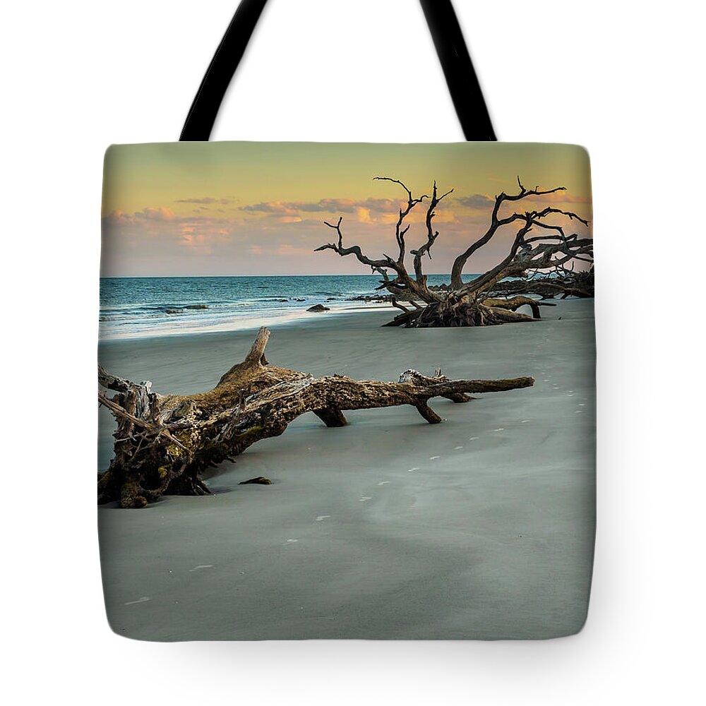 Georgia Tote Bag featuring the photograph Sunset on Jekyll Island by Louis Dallara