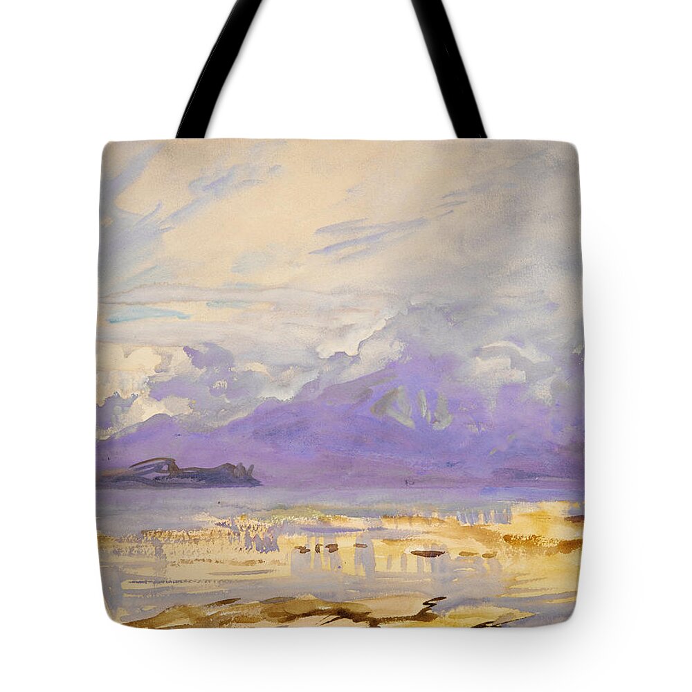 John Singer Sargent Tote Bag featuring the painting Sirmione by John Singer Sargent