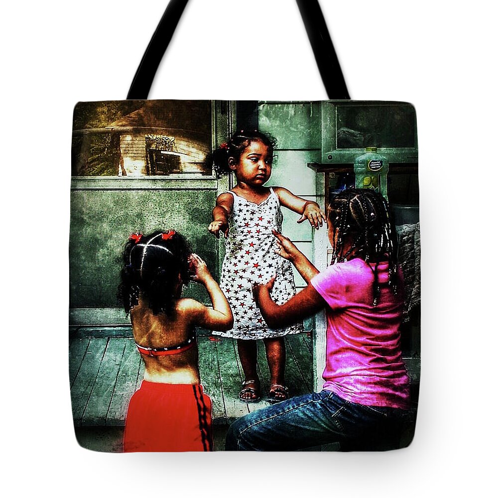 Sisters Tote Bag featuring the photograph Sisters by Al Harden