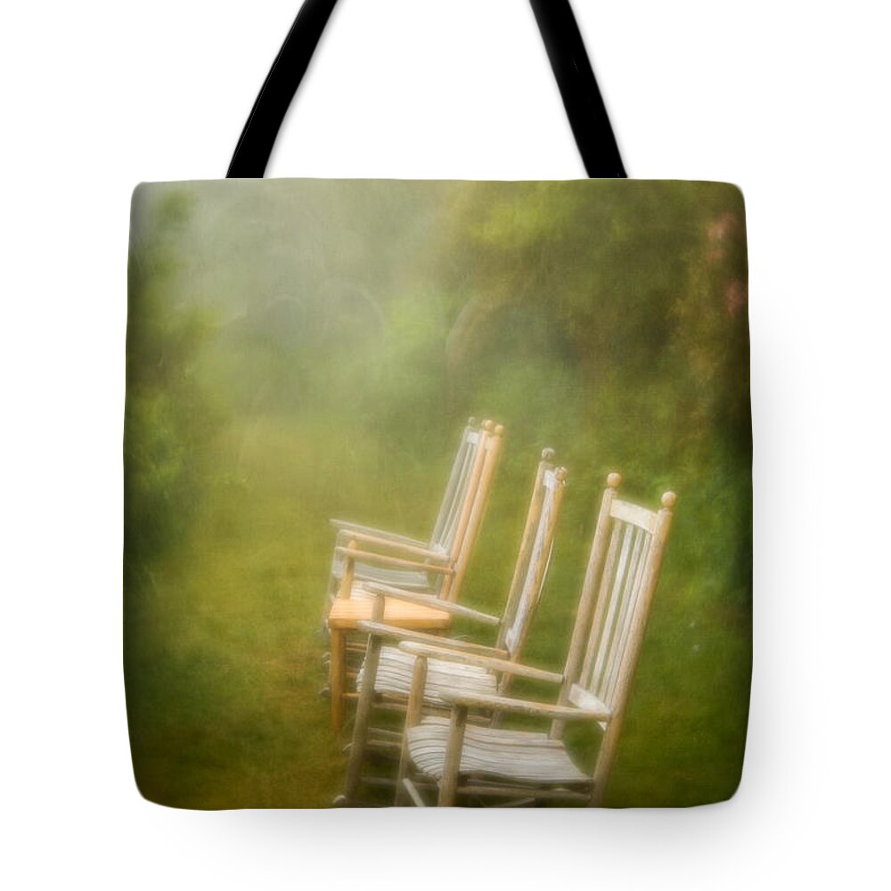 Mt. Pisgah Tote Bag featuring the photograph Sit A Spell by Joye Ardyn Durham