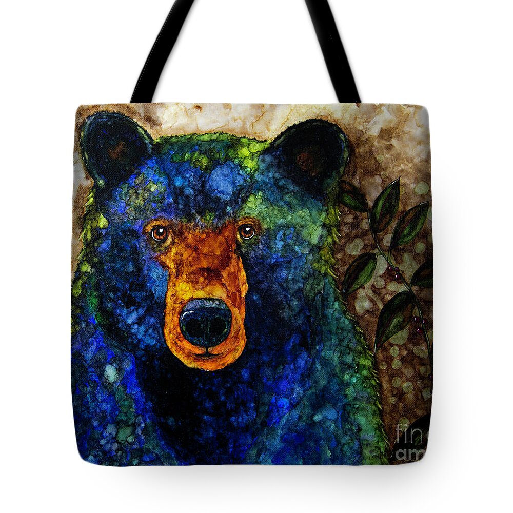 Alcohol Ink Tote Bag featuring the painting Sitting and Waiting by Jan Killian