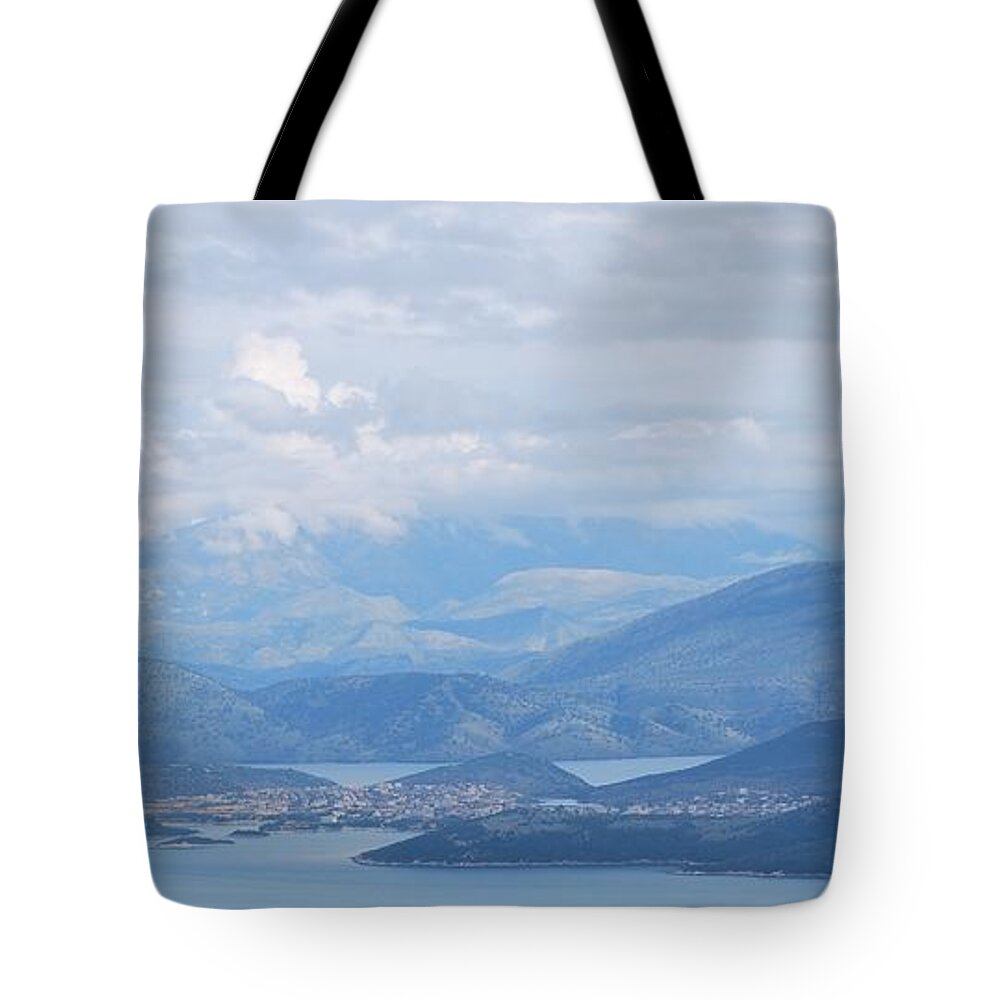 Six Islands Tote Bag featuring the photograph Six Islands by George Katechis