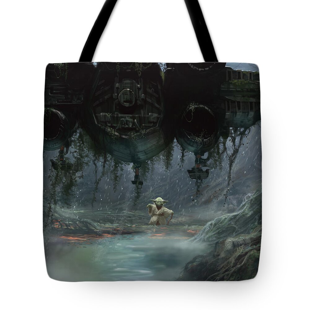 Ryan Barger Tote Bag featuring the digital art Size Matters Not by Ryan Barger