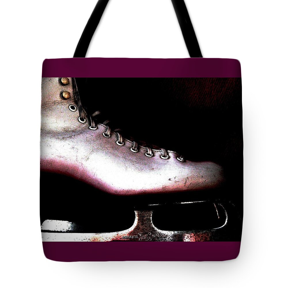 Ice Skates Tote Bag featuring the photograph Skate On by Angela Davies