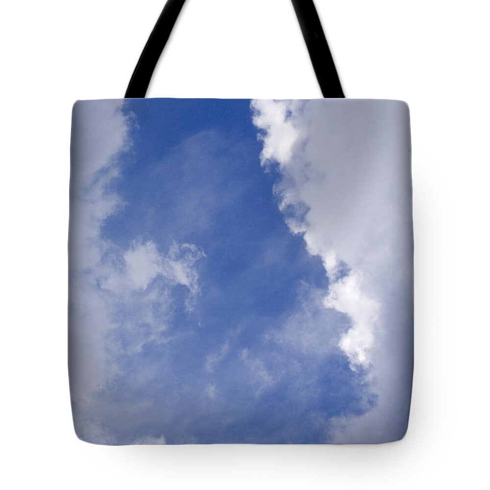Abstract Tote Bag featuring the photograph SKC 0619 A Female Anatomy In Clouds by Sunil Kapadia
