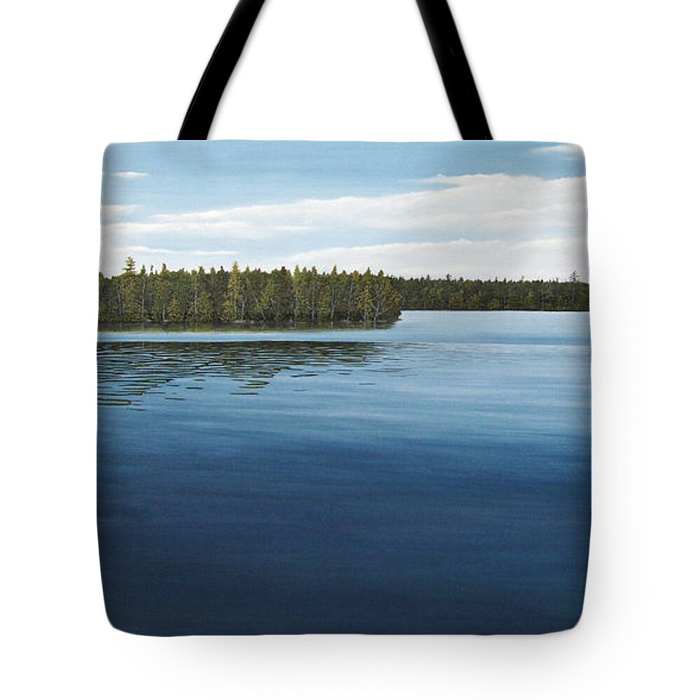 Landscapes Tote Bag featuring the painting Skinners Bay Muskoka by Kenneth M Kirsch