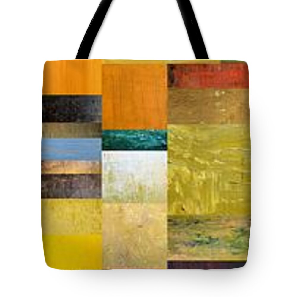 Skinny Tote Bag featuring the painting Skinny Color Study l by Michelle Calkins