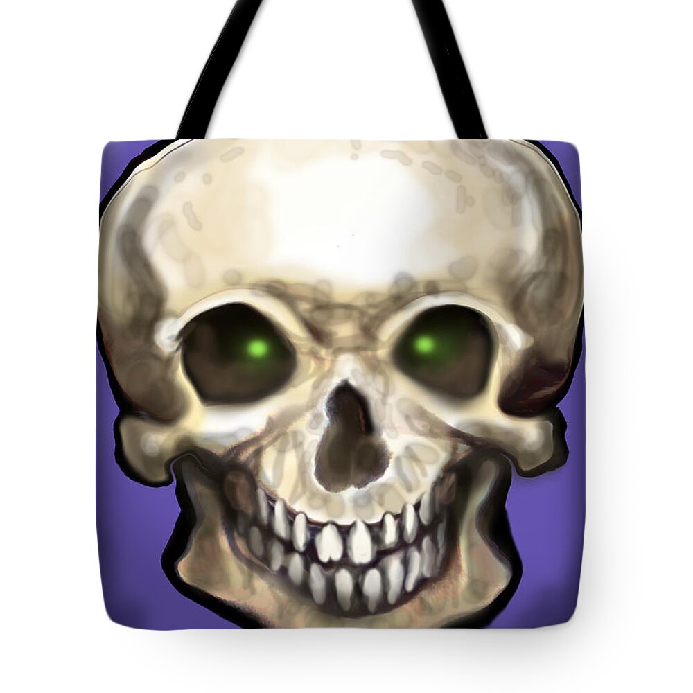 Skull Tote Bag featuring the painting Skull by Kevin Middleton