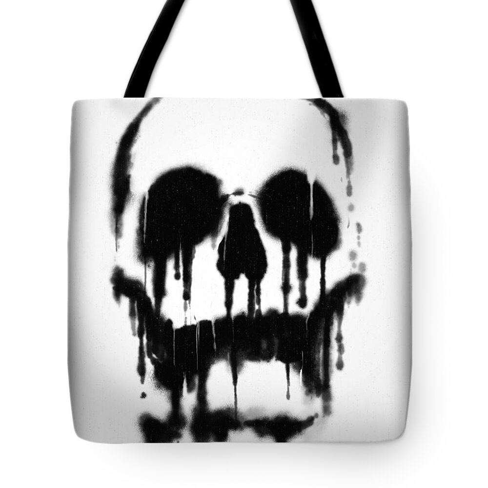 Skull Tote Bag featuring the digital art Skull by Nicebleed 