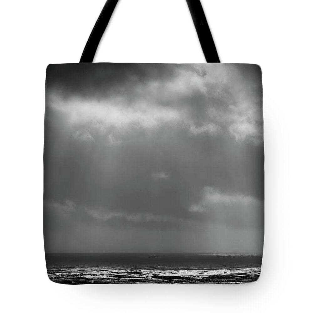 North Head Lighthouse Tote Bag featuring the photograph Sky and Ocean by Ryan Manuel