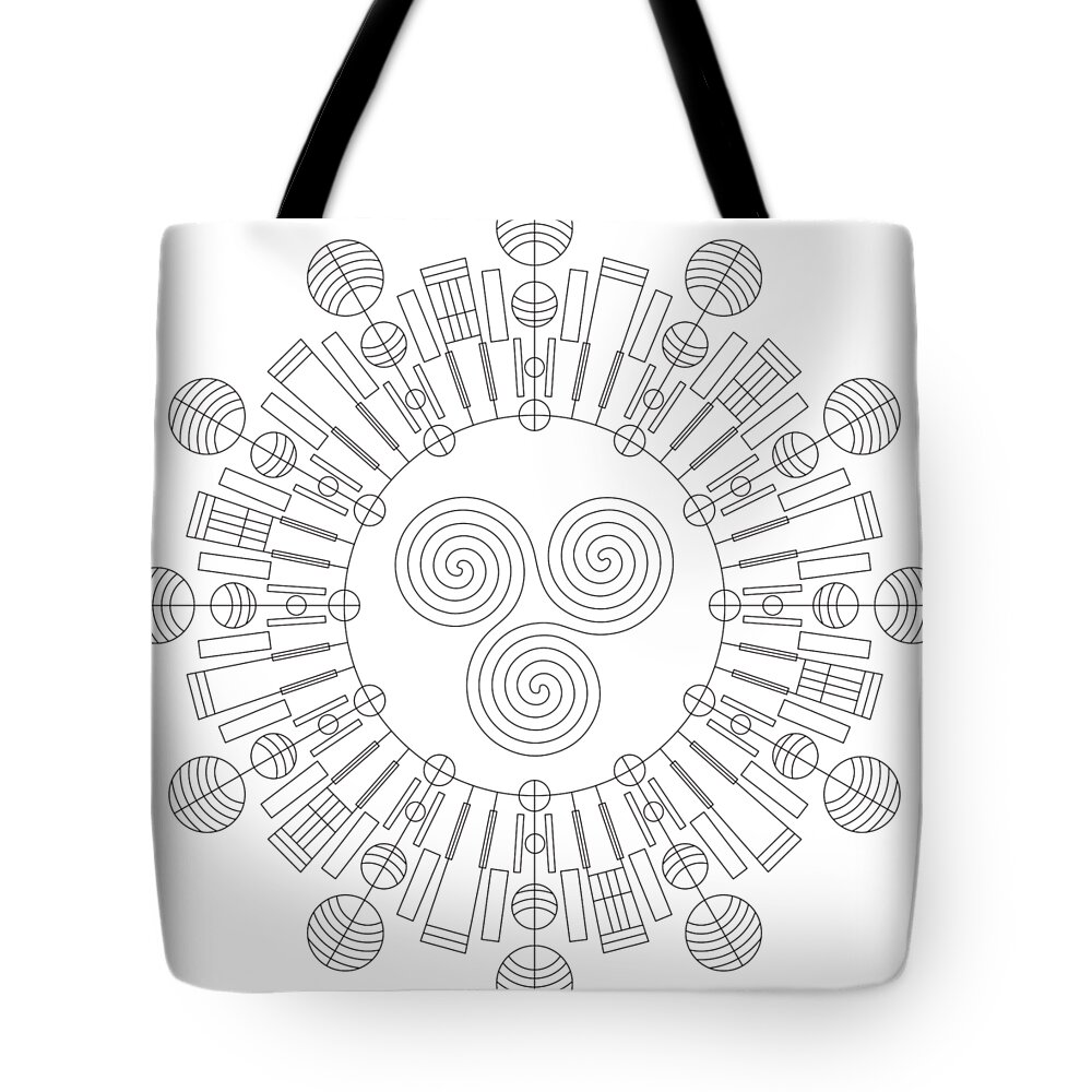 Relief Tote Bag featuring the digital art Sky Chief by DB Artist