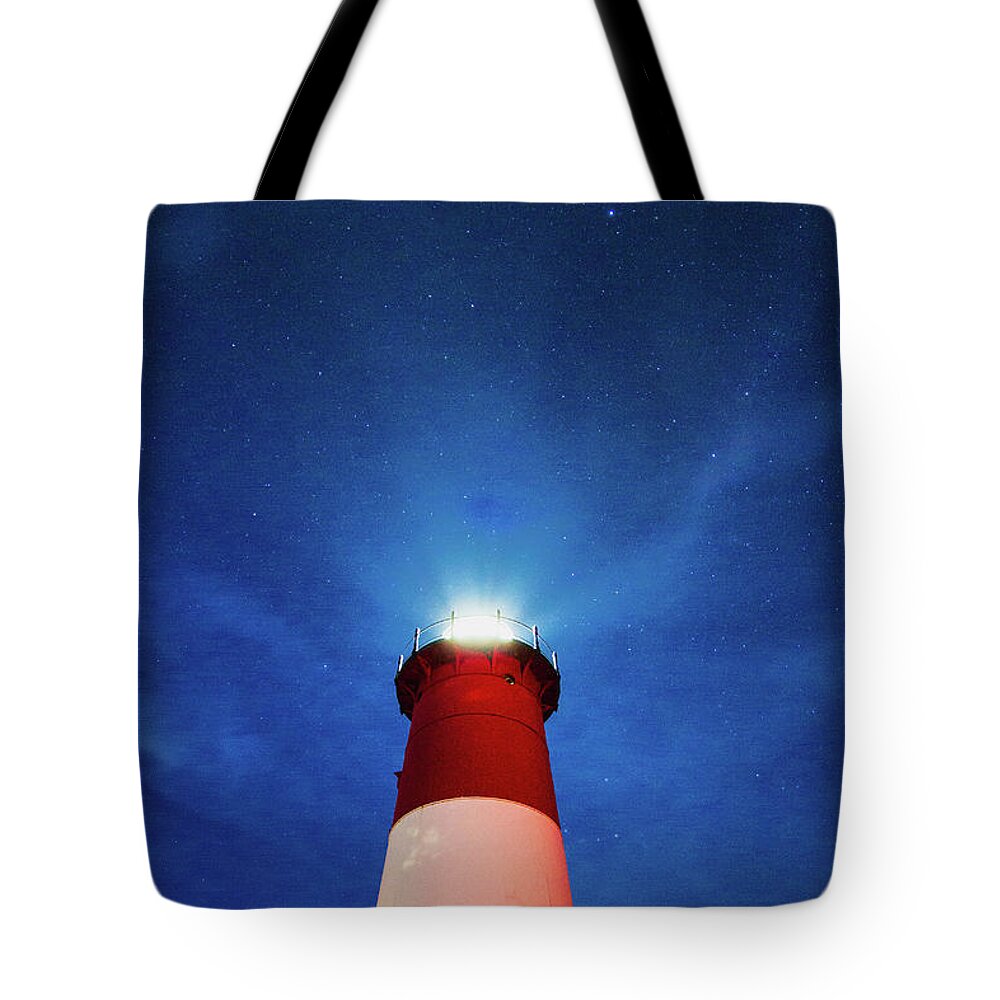 Nauset Light Tote Bag featuring the photograph Sky Full Of Stars by Juergen Roth