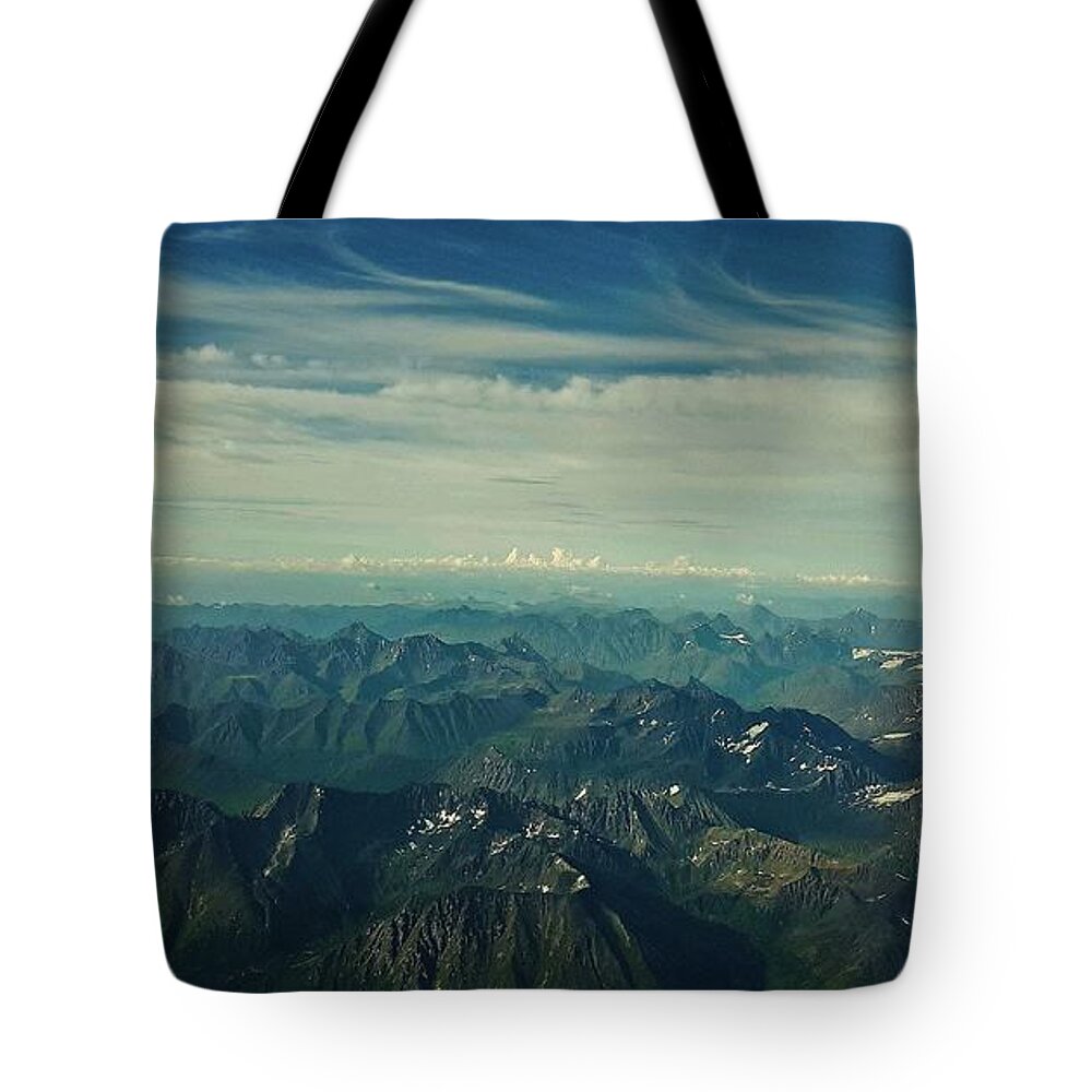 Blue Skies Tote Bag featuring the photograph Sky High by Britten Adams
