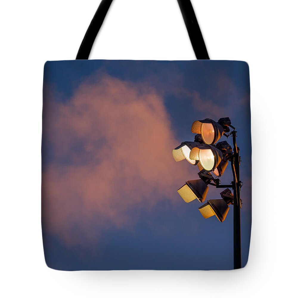 Lights Tote Bag featuring the photograph Sky Lights by Derek Dean
