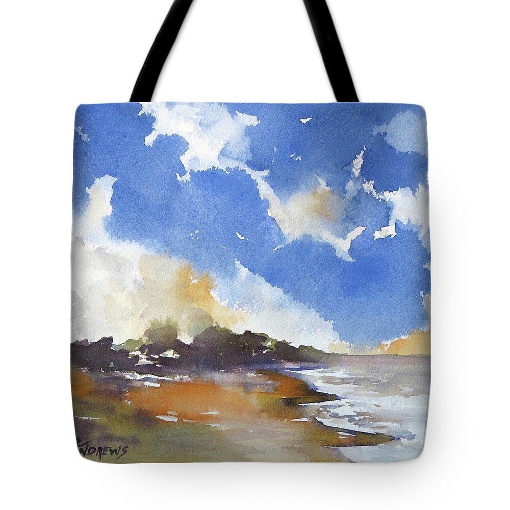 Sky Tote Bag featuring the painting Skyscape 4 by Rae Andrews