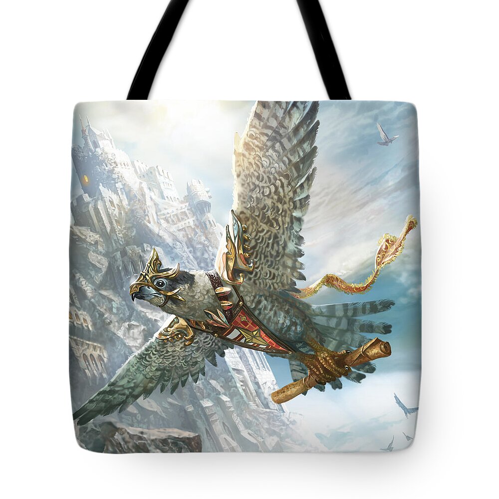 Ryan Barger Tote Bag featuring the digital art Skyswift Herald by Ryan Barger