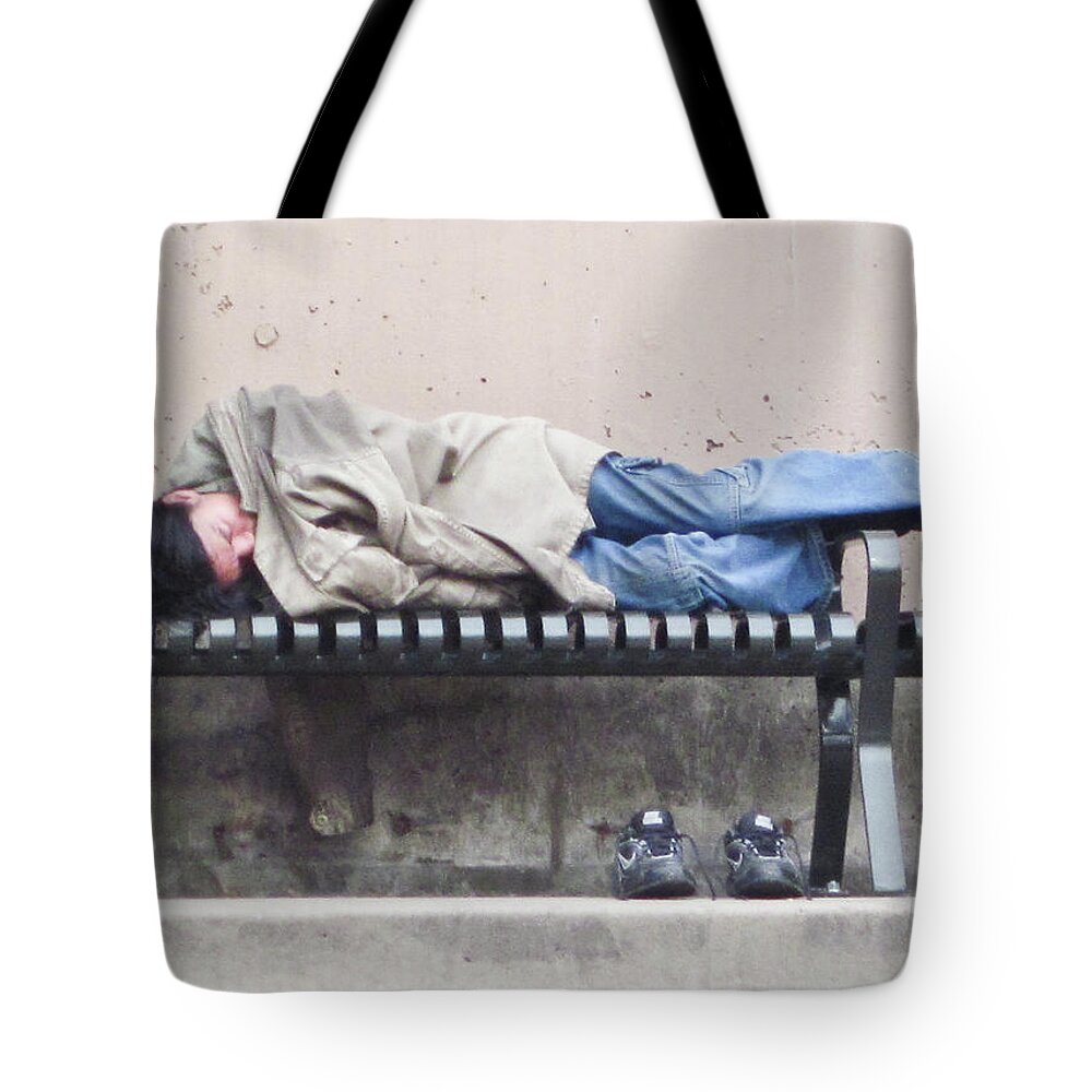 Sleeping Tote Bag featuring the photograph Sleeping Lady by Angus HOOPER III