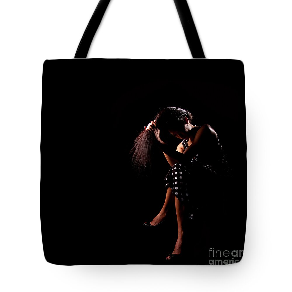 Girl Tote Bag featuring the photograph Slipping Through Her Fingers 1284664 by Rolf Bertram
