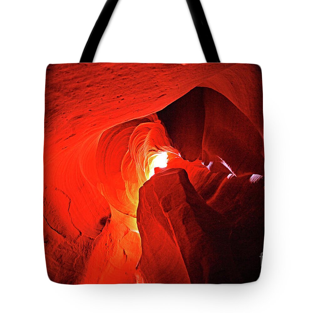  Tote Bag featuring the digital art Slot Canyon 1 by Darcy Dietrich