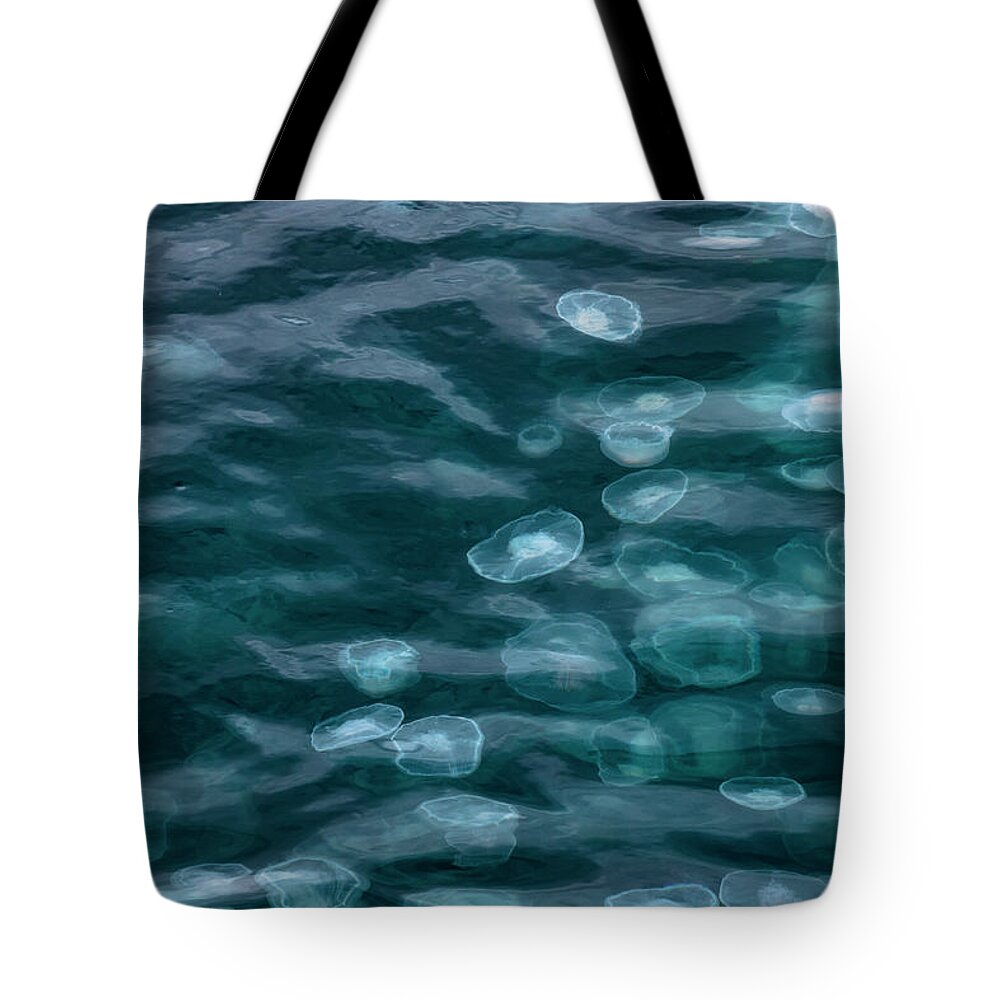 Jellyfish Tote Bag featuring the photograph Smack of Jellyfish by Scott Slone