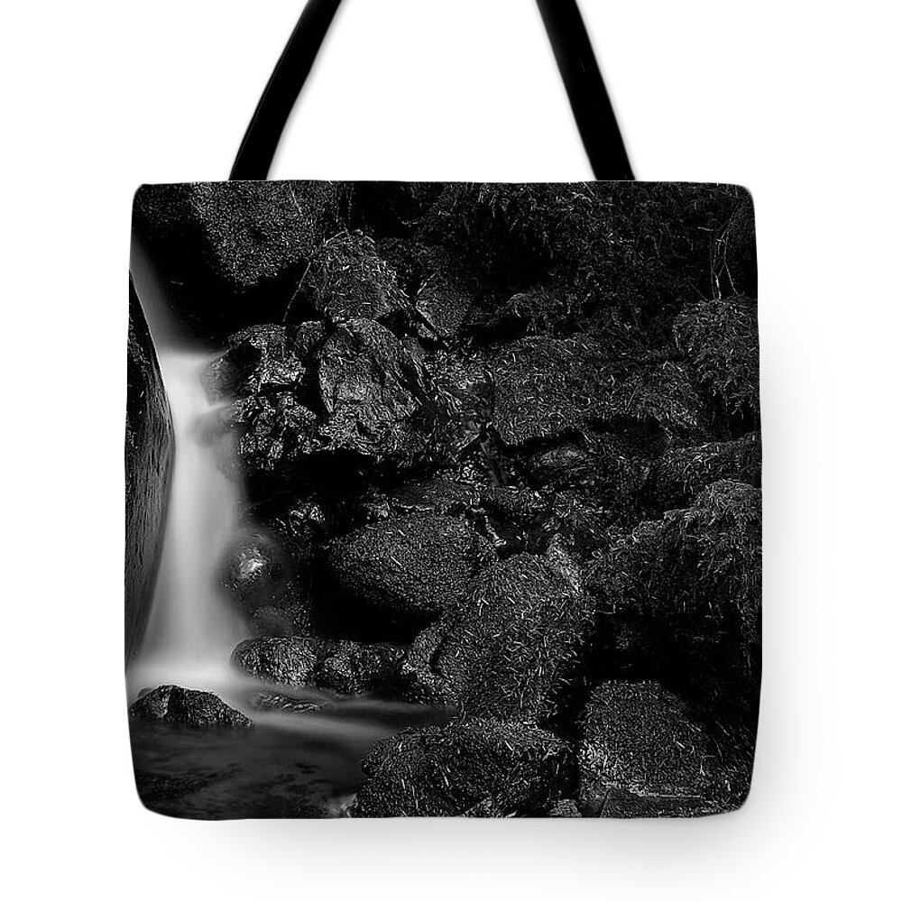 Waterfall Tote Bag featuring the photograph Small Fall by Bob Cournoyer