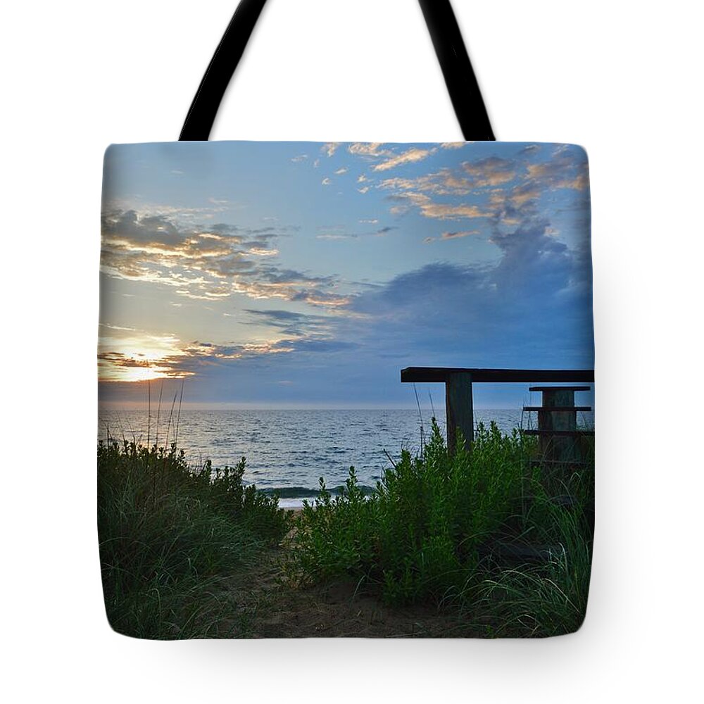 Small World Tote Bag featuring the photograph Small World Sunrise  by Barbara Ann Bell