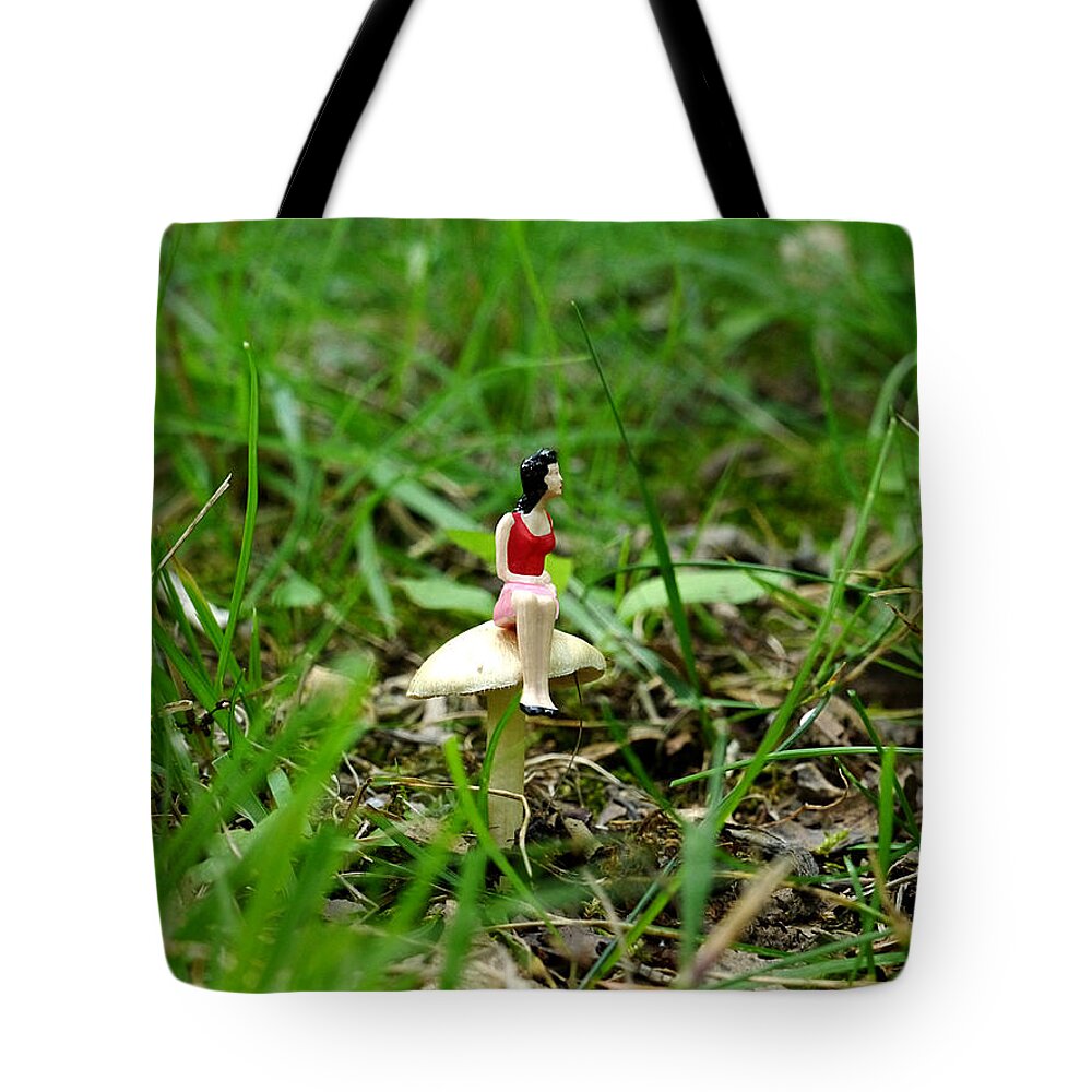 Richard Reeve Tote Bag featuring the photograph Small World - Waiting in the Woods by Richard Reeve