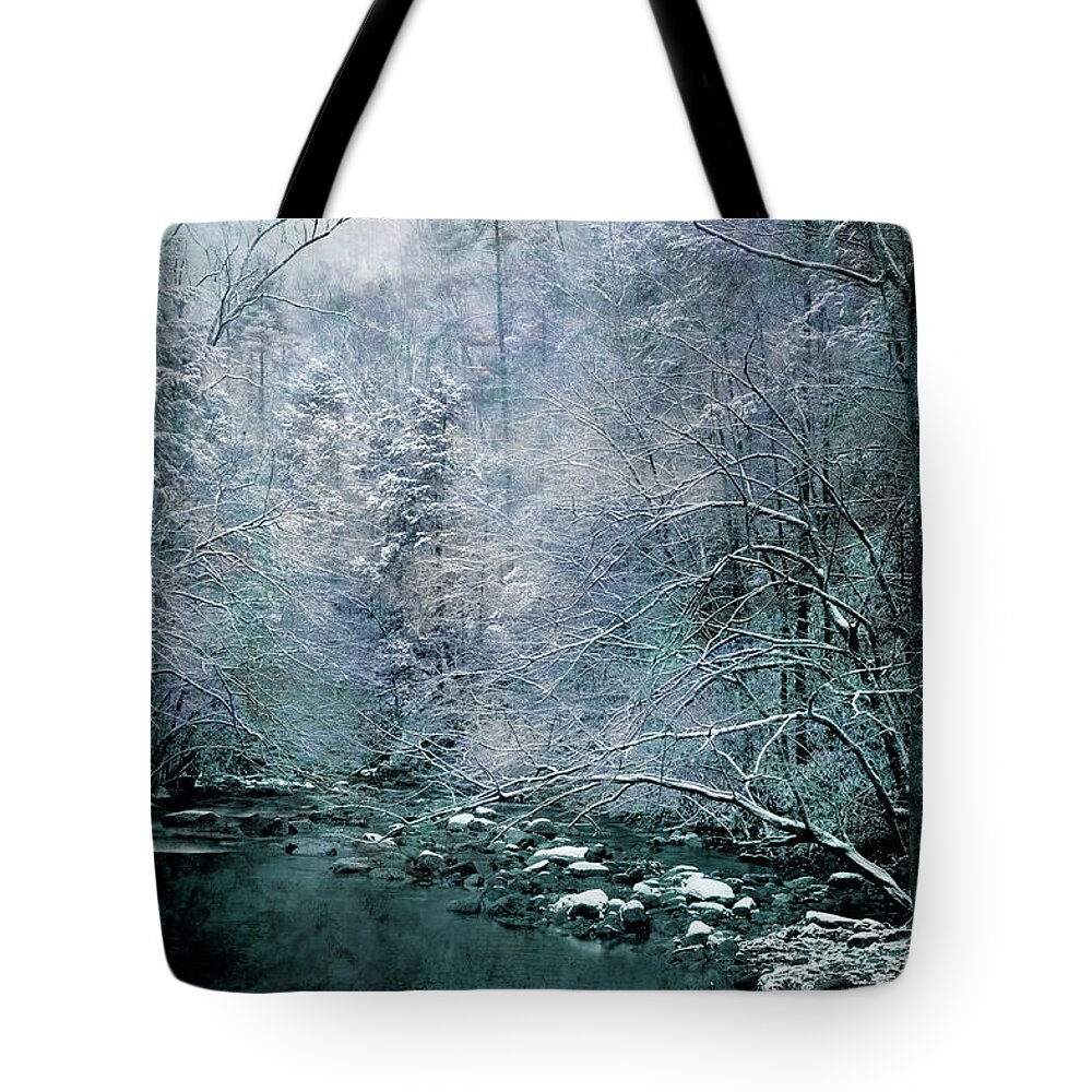 Winter Scene Tote Bag featuring the photograph Smoky Mountain Winter by Mike Eingle