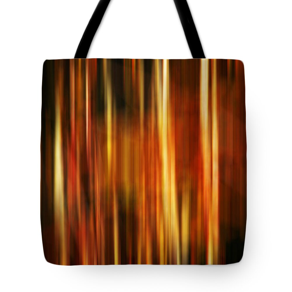 Abstracts Tote Bag featuring the photograph Smoky Mountains Fall Colors Digital Abstracts Motion Blur by Rich Franco