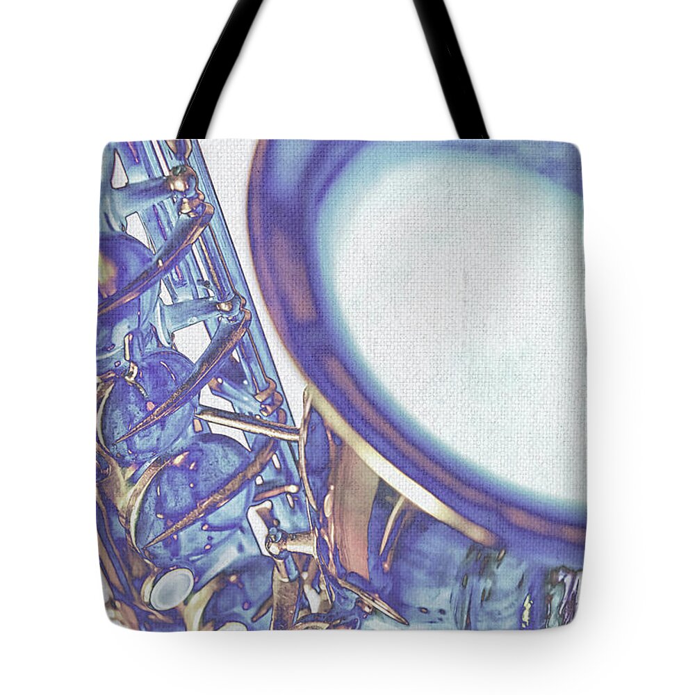 Saxophone Tote Bag featuring the photograph Smooth Sax by Pamela Williams