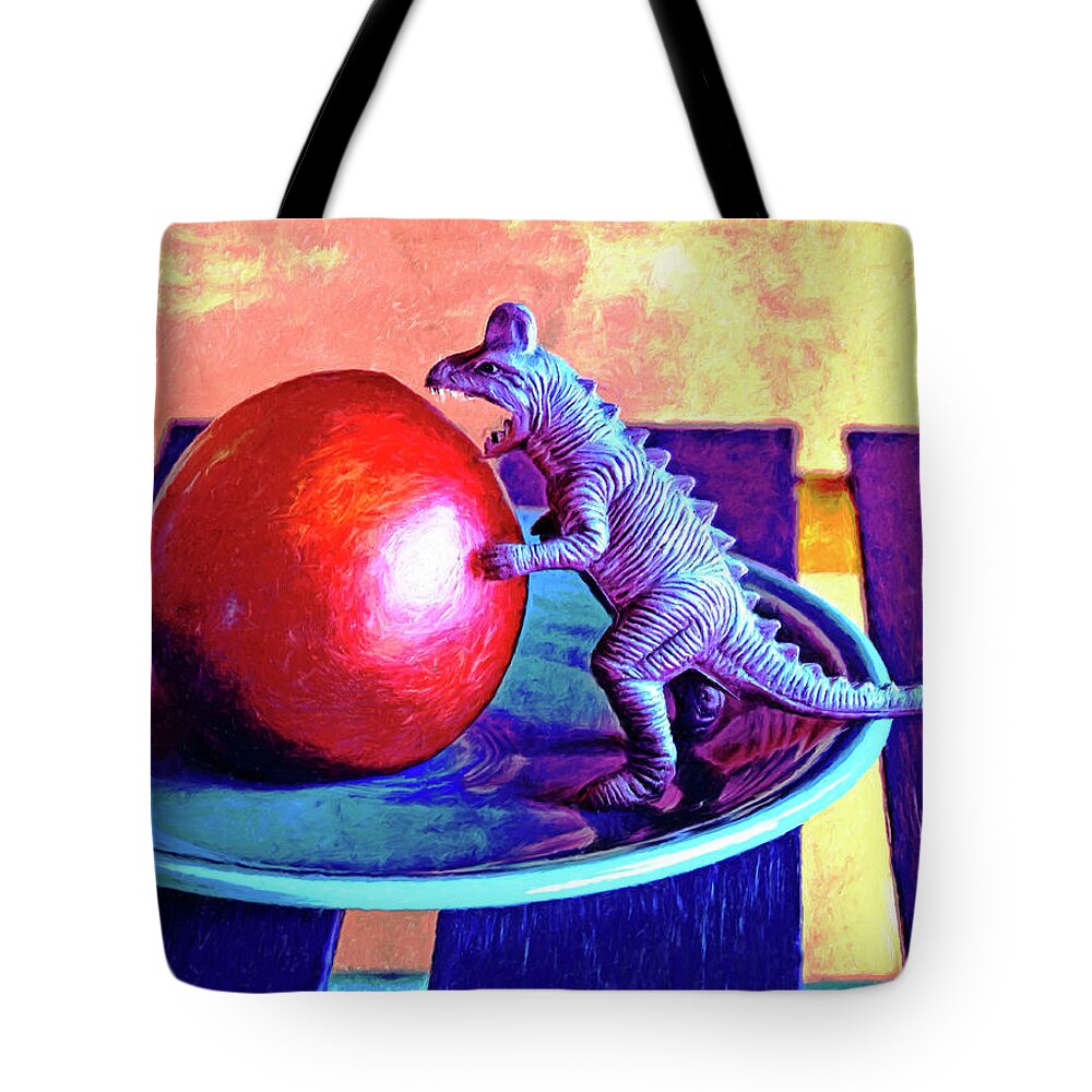 Pop Art Tote Bag featuring the painting Snack Attack by Sandra Selle Rodriguez