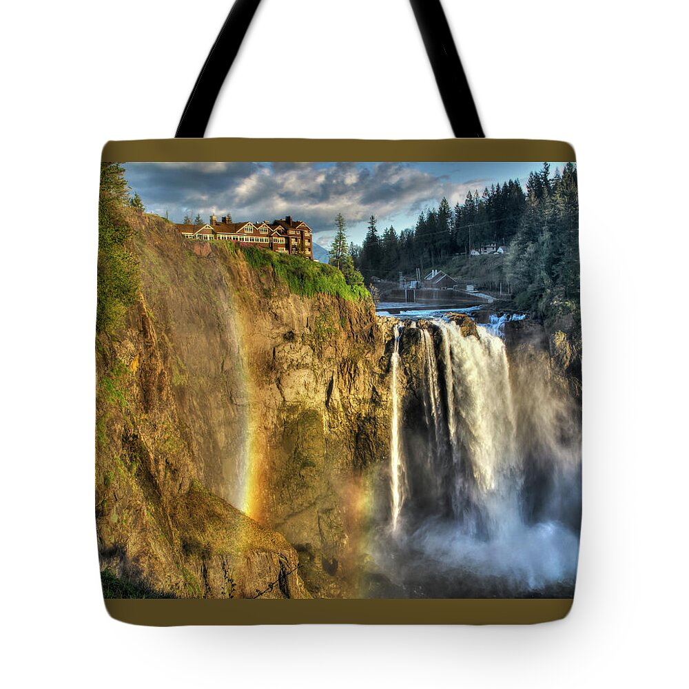 Seattle Tote Bag featuring the photograph Snoqualmie Falls, Washington by Greg Sigrist
