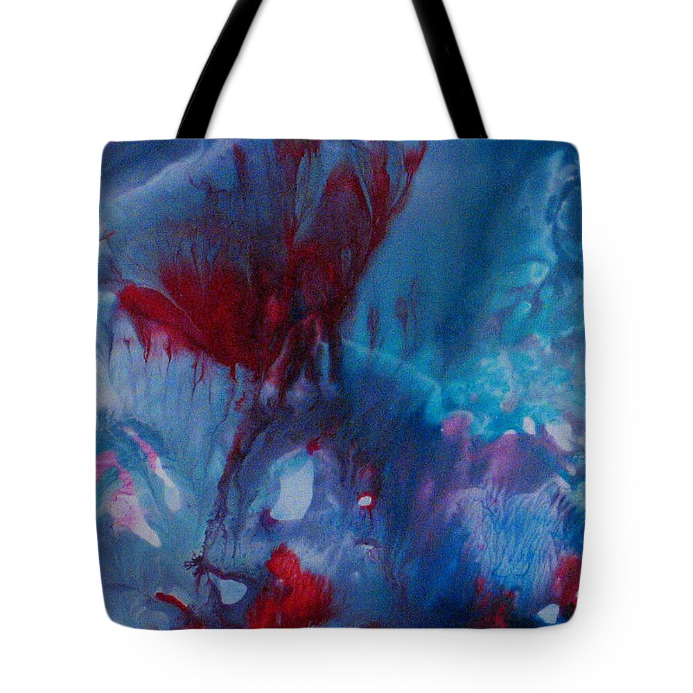Flower Tote Bag featuring the painting Snow Bloom by Janice Nabors Raiteri