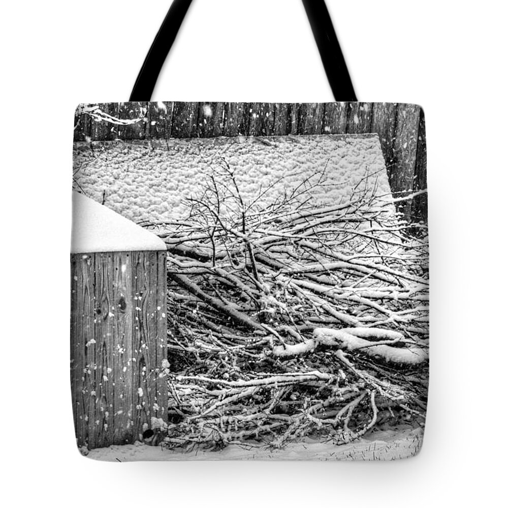 Cold Tote Bag featuring the photograph Snow Day by Deborah Klubertanz