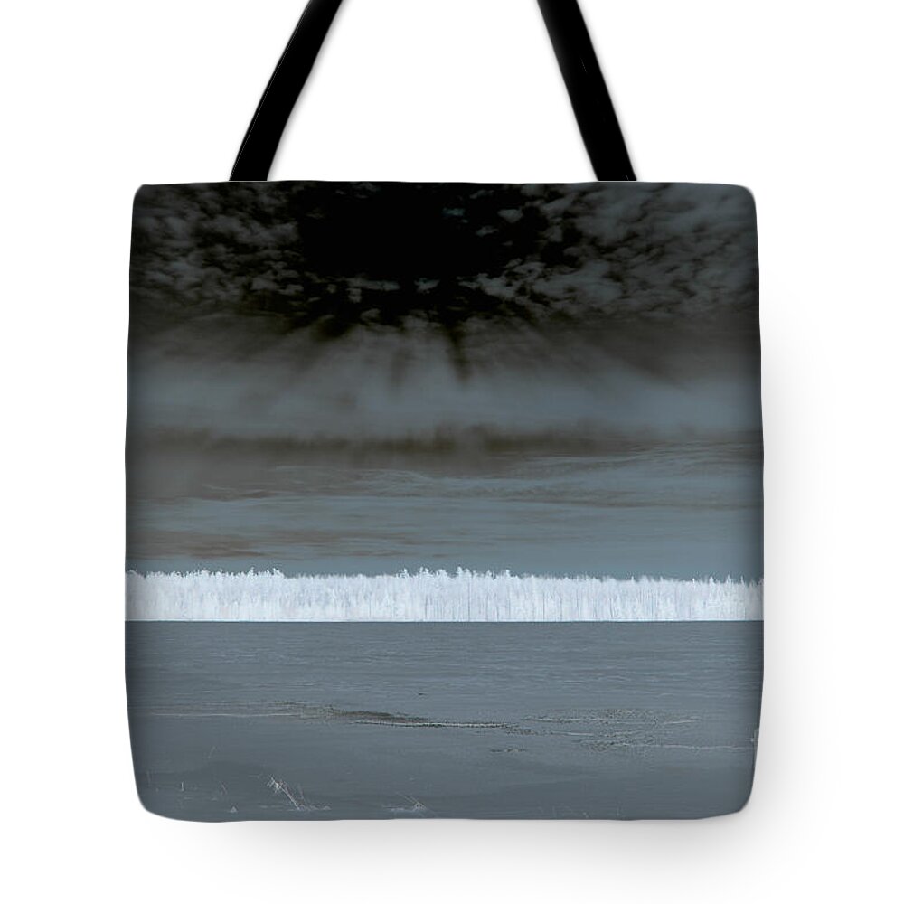 Snow Tote Bag featuring the photograph Snow Fences by Elaine Hunter
