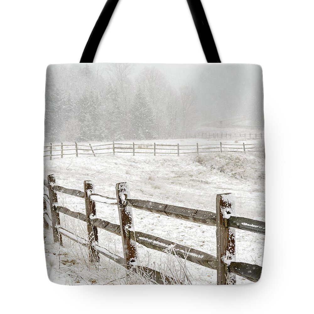 Spring Tote Bag featuring the photograph Snow Highland Scenic Highway by Thomas R Fletcher