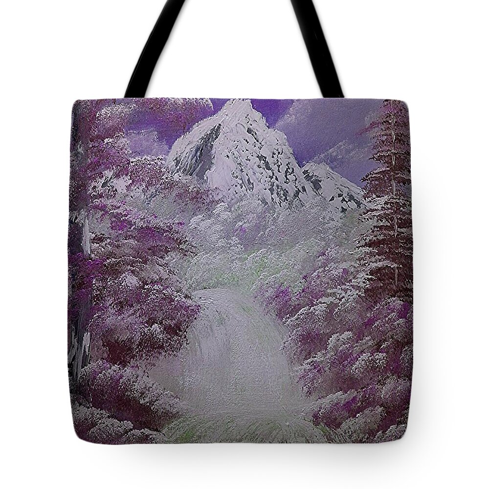 Nature Tote Bag featuring the painting Snow Magic by Collin A Clarke
