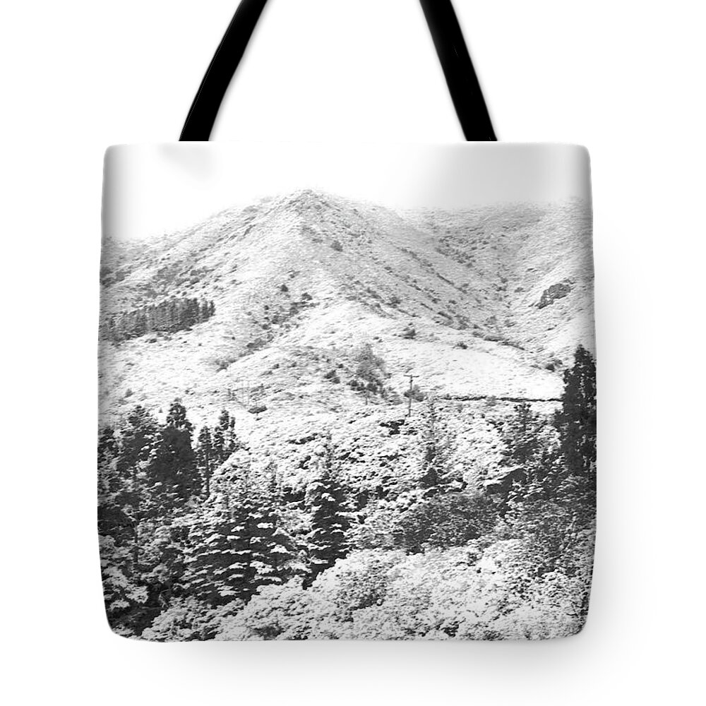 Mount Tamalpais Tote Bag featuring the photograph Snow on Mt. Tamalpais 1974 by Ben Upham III