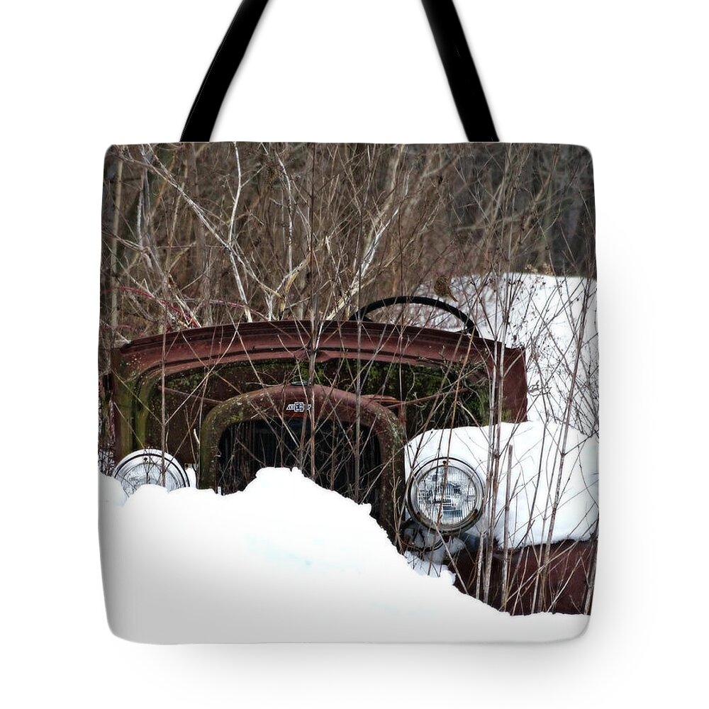 Snowed In 2 Tote Bag featuring the photograph Snowed In 2 by Dark Whimsy