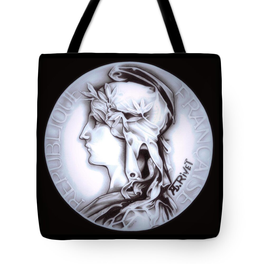 Coin Tote Bag featuring the drawing Snowflake 1896 Indochina by Fred Larucci