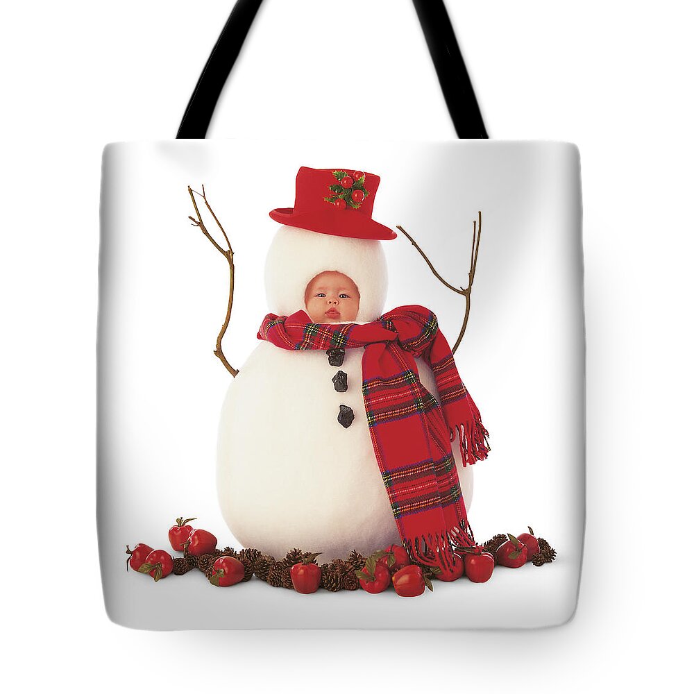 Holiday Tote Bag featuring the photograph Snowman by Anne Geddes
