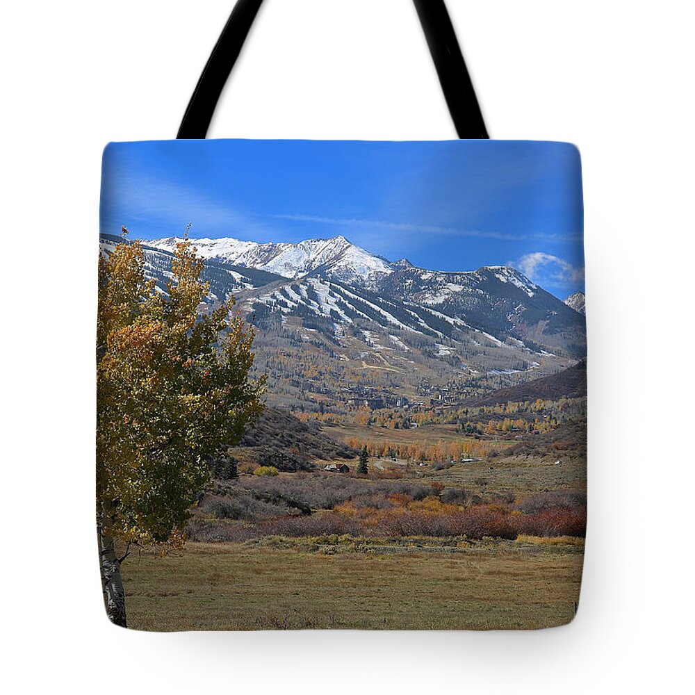 Colorado Tote Bag featuring the photograph Snowmass, Colorado by Donna Quante