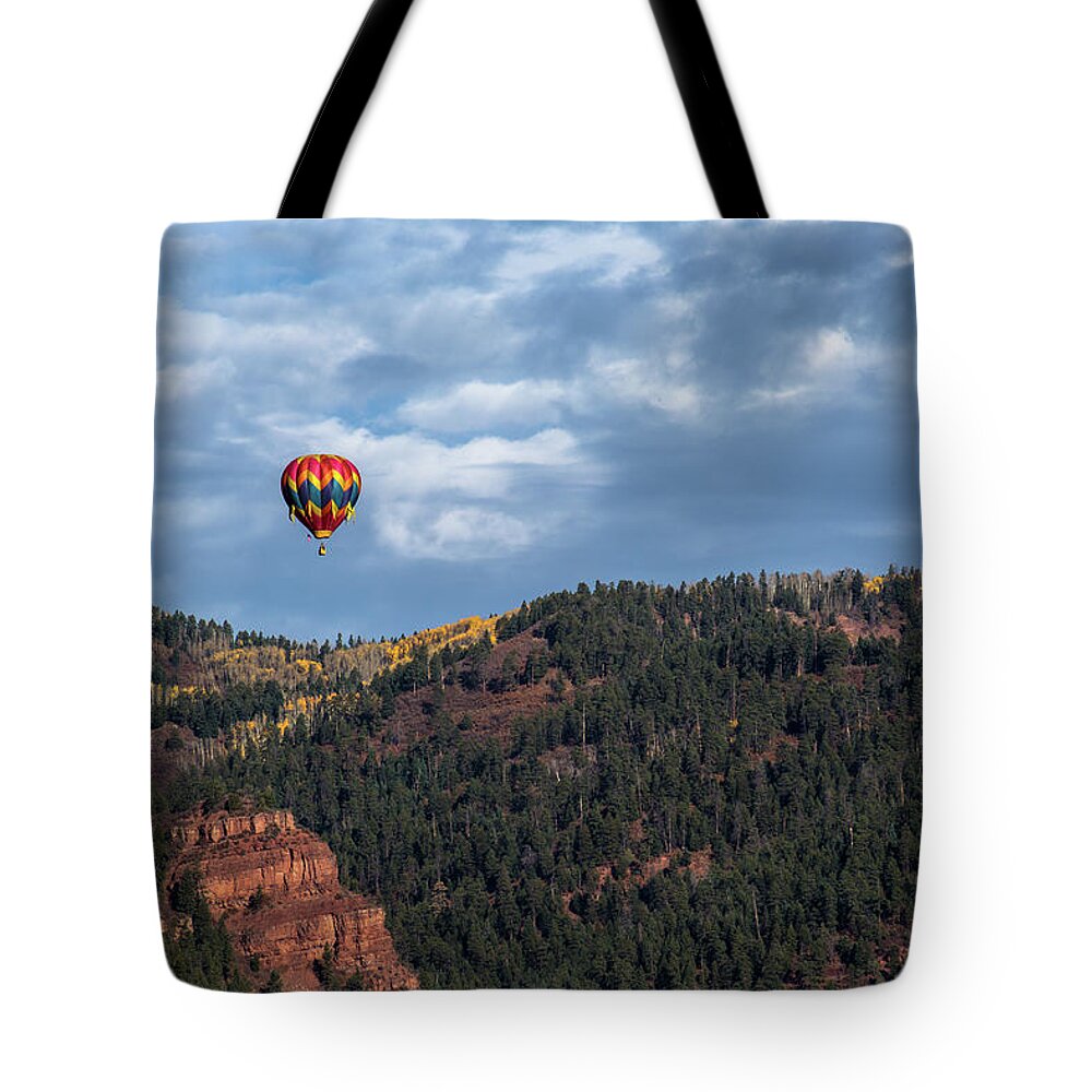Hot Air Balloon Tote Bag featuring the photograph Soaring by Jen Manganello
