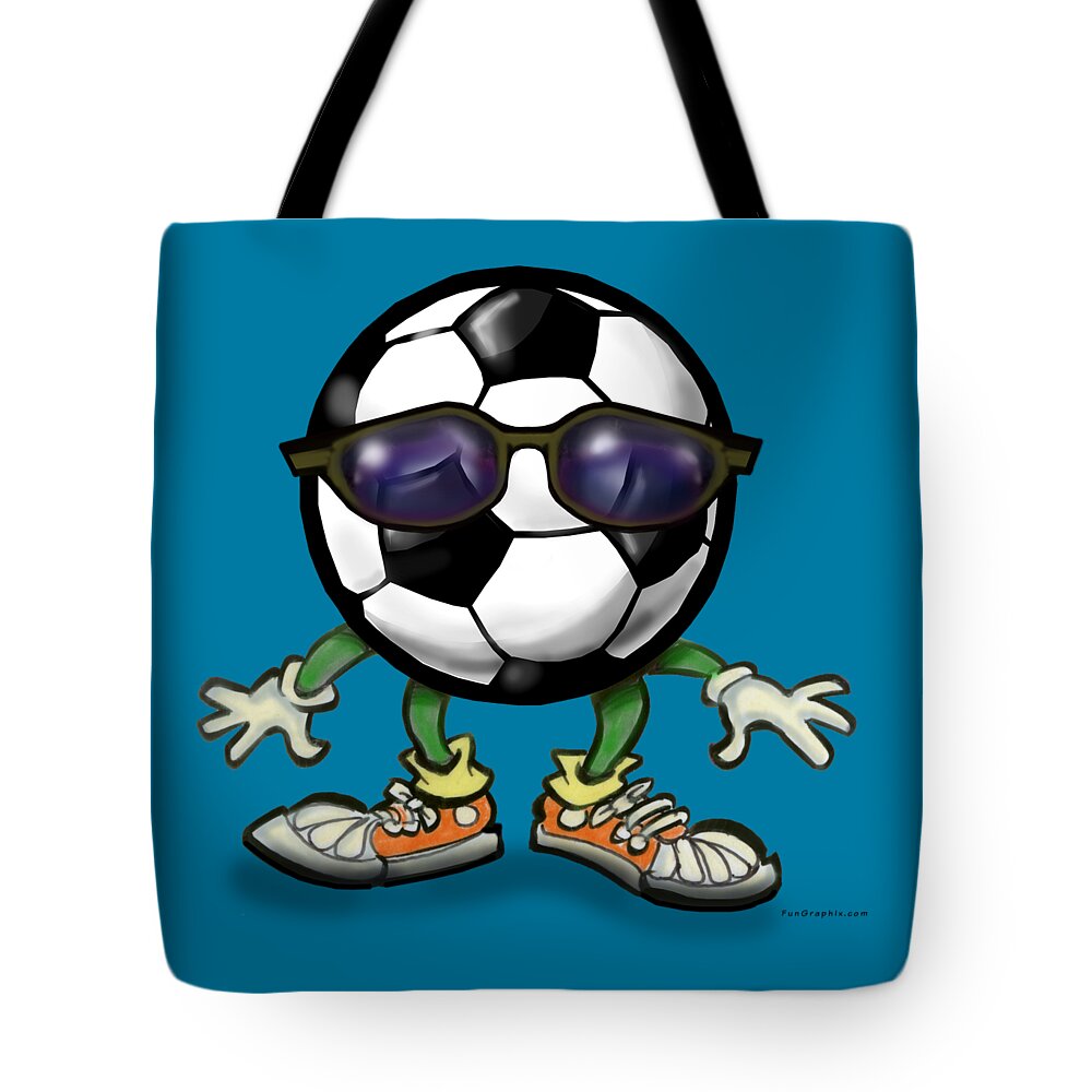 Soccer Tote Bag featuring the digital art Soccer Cool by Kevin Middleton