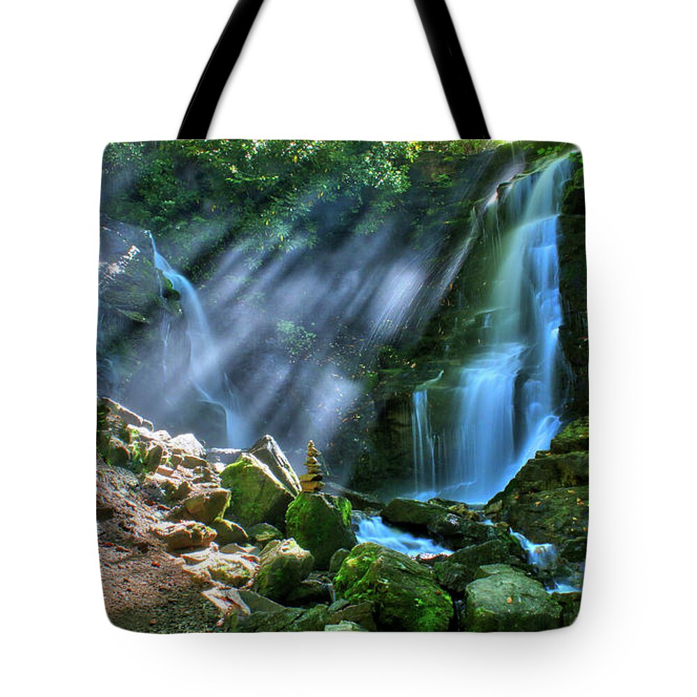 Art Prints Tote Bag featuring the photograph Soco Falls by Nunweiler Photography