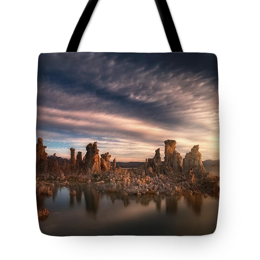 Sunset Tote Bag featuring the photograph Soft Evening Light by Nicki Frates