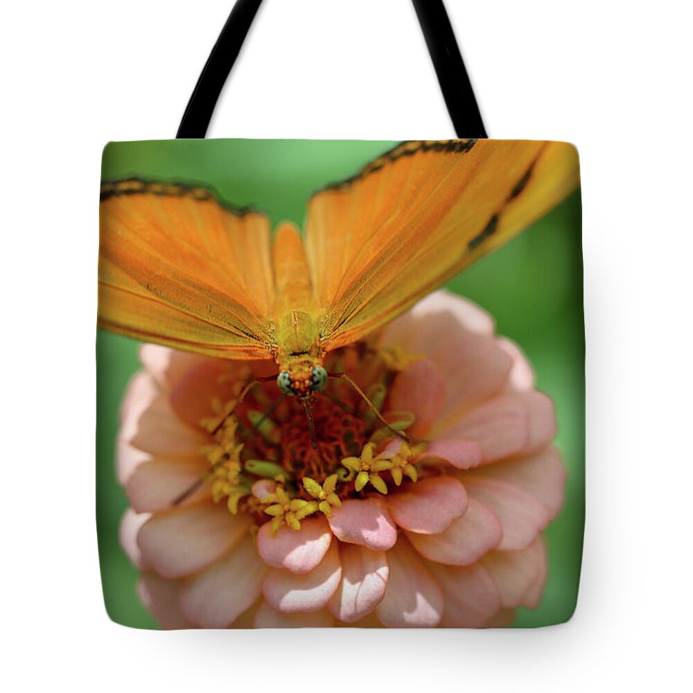 Butterfly Tote Bag featuring the photograph Soft Landing by Mary Anne Delgado